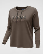 Langarmshirt „SHINE“ mit Leopard-Print & Glitzer