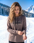 Langarmshirt „SHINE“ mit Leopard-Print & Glitzer