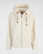 Teddyfelljacke mit Kapuze offwhite