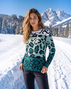 Strickpullover im Leopard-Design