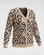 Strickjacke mit Leo-Muster