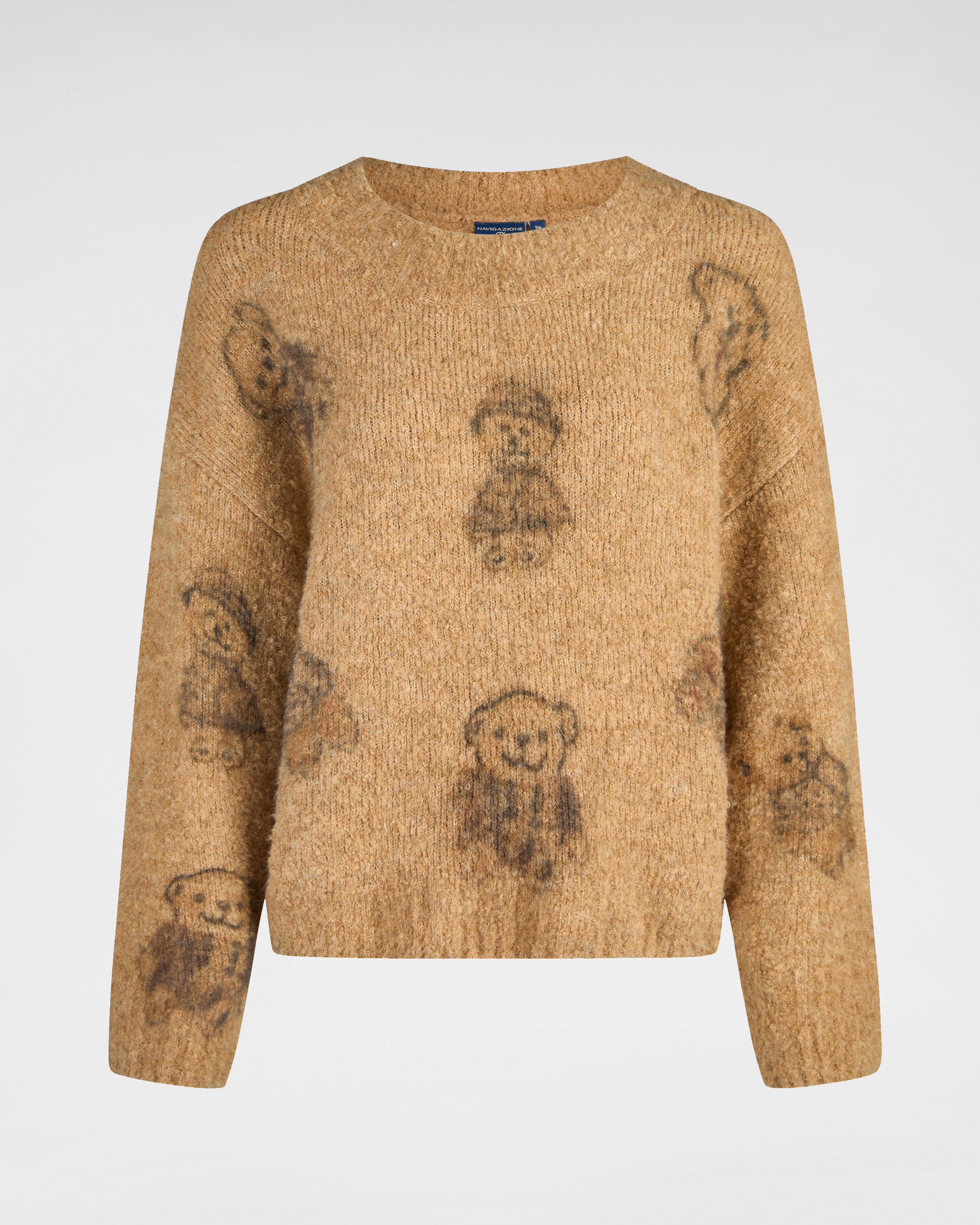 Strickpullover mit Bären-Muster