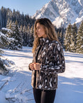 Federhaar Strickjacke