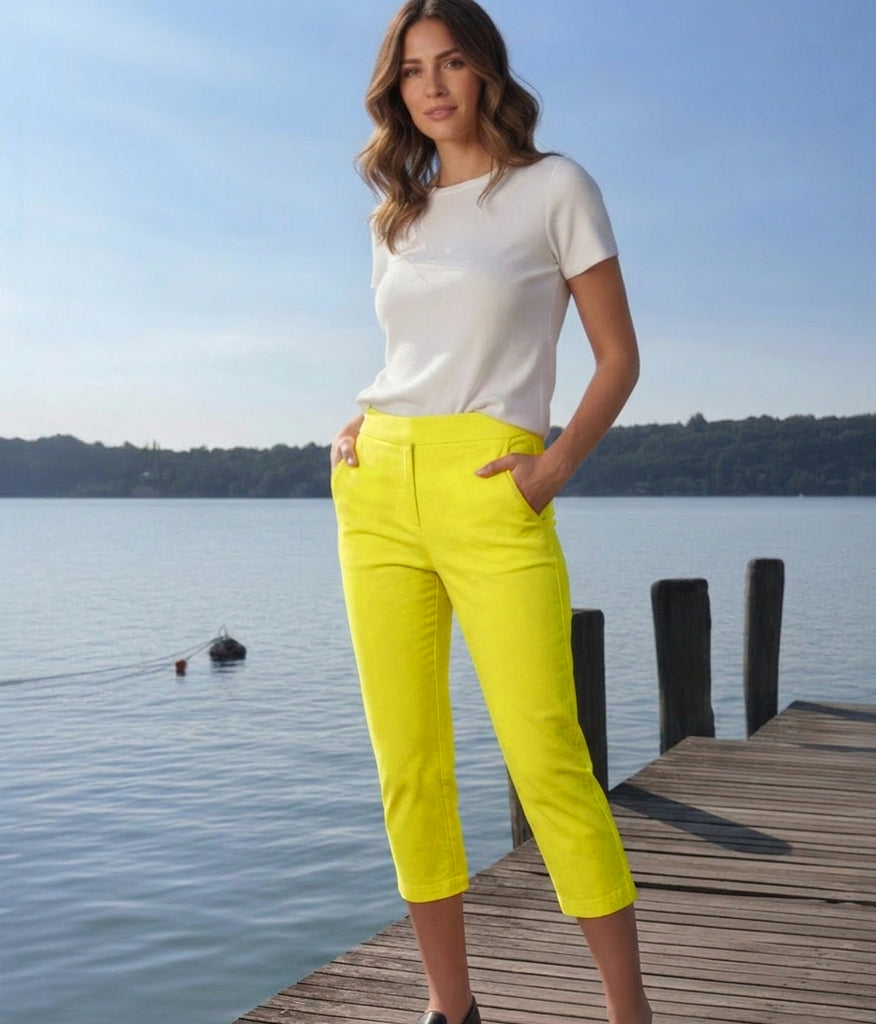 Damen Bengalin Caprihose „Anne“ – bequem, elastisch & perfekt für den Sommer