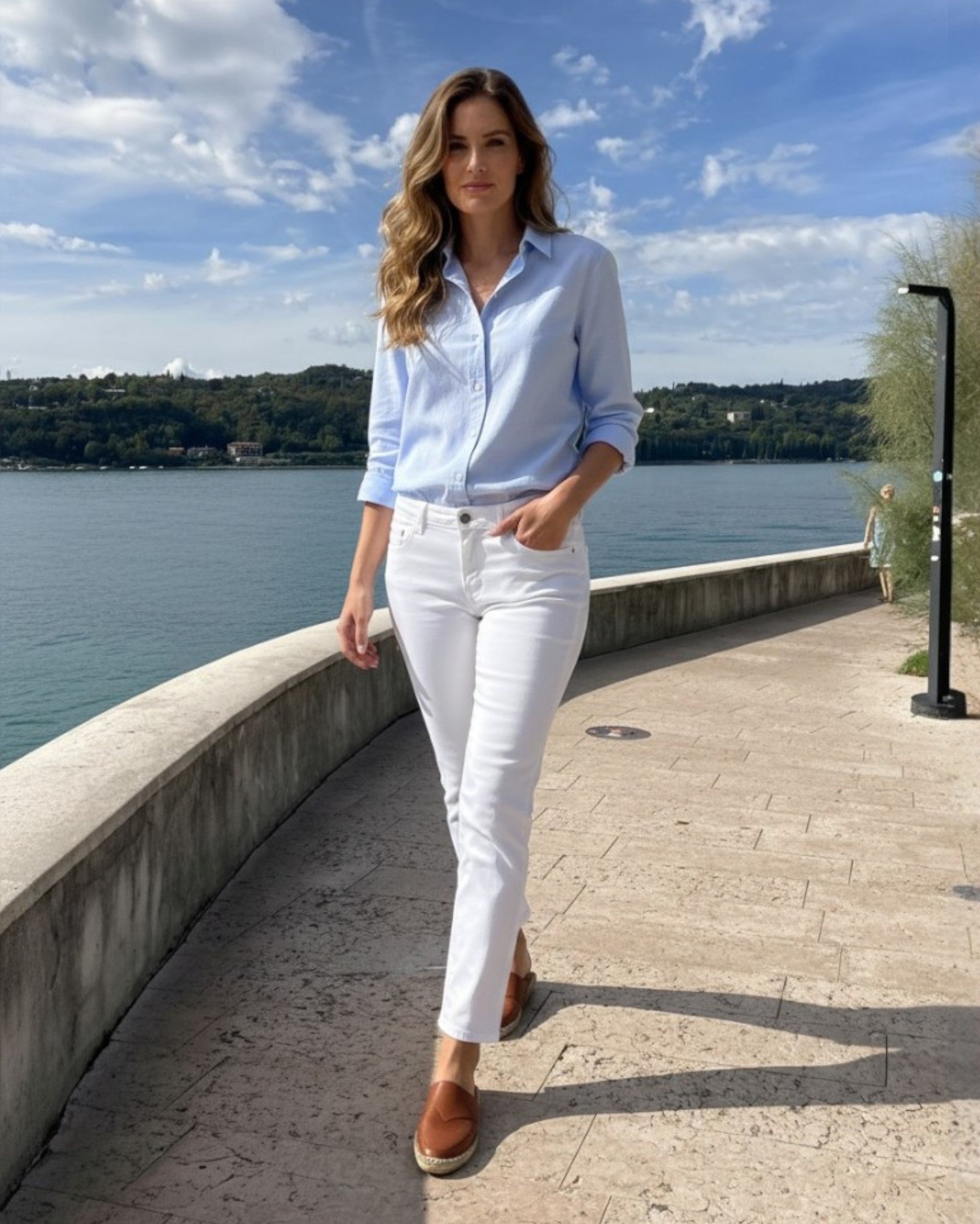 Weiße Hose mit Fronttaschen – Stilvoll & Vielseitig