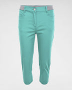 Stretchcparihose Türkis – Figurbetont, Bequem & Stylisch für Alltag & Büro
