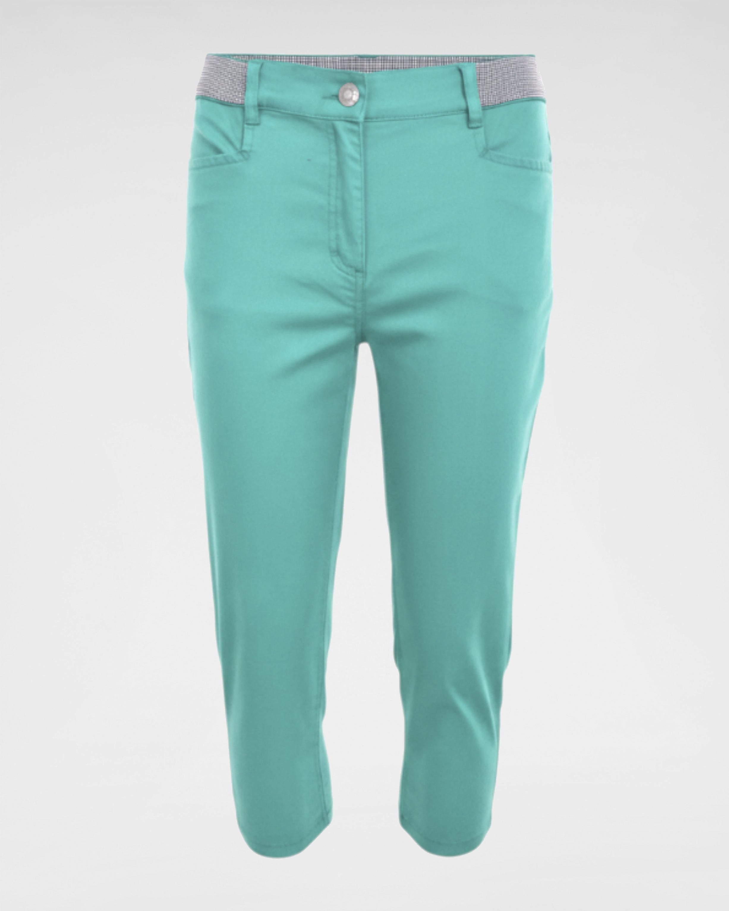 Stretchcparihose Türkis – Figurbetont, Bequem & Stylisch für Alltag & Büro