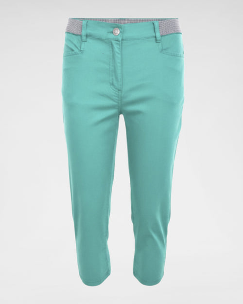 Stretchcparihose Türkis – Figurbetont, Bequem & Stylisch für Alltag & Büro