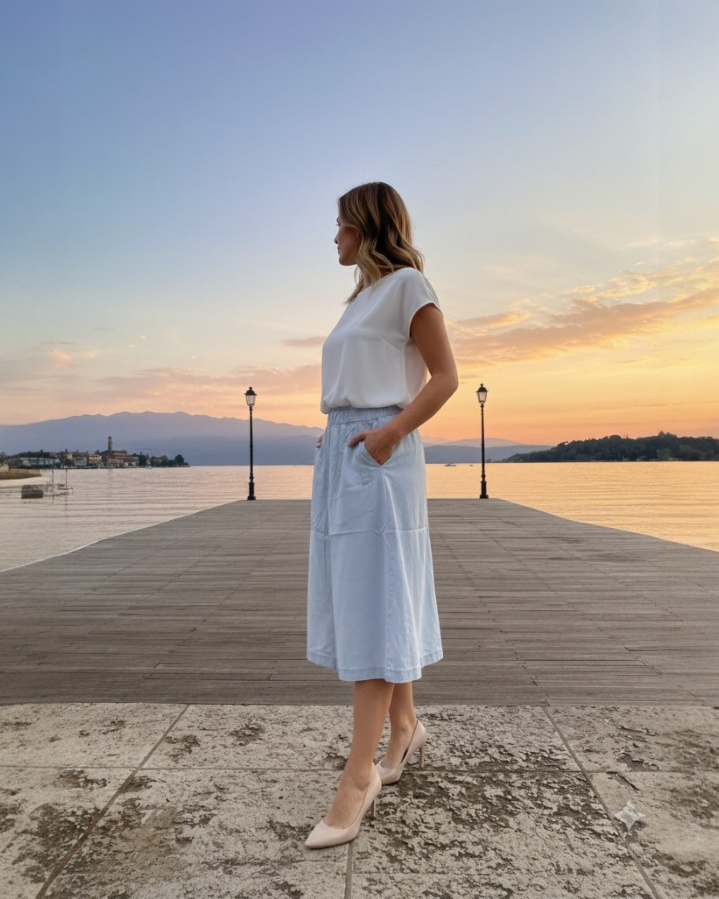 Lyocell Rock mit elastischem Bund & Taschen – bequem & vielseitig stylbar