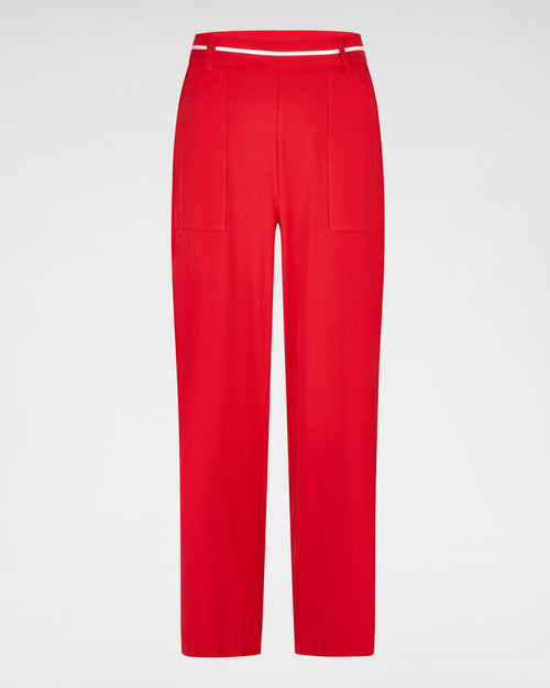 Damen 7/8 Hose Fiona in Rot – Bequem & Stretch mit elastischem Bund