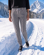 Schlupfhose mit modernem Rauten-Print