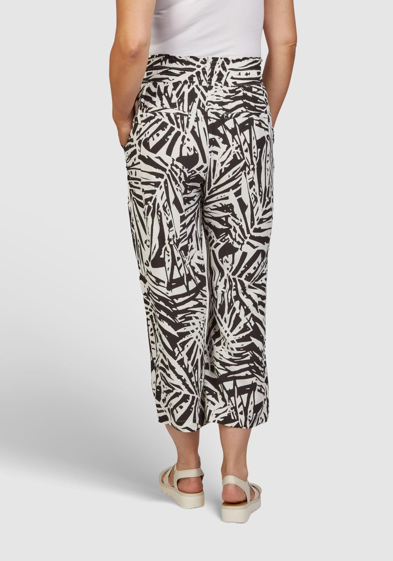 Damen Sommerliche Hose mit Palmenprint