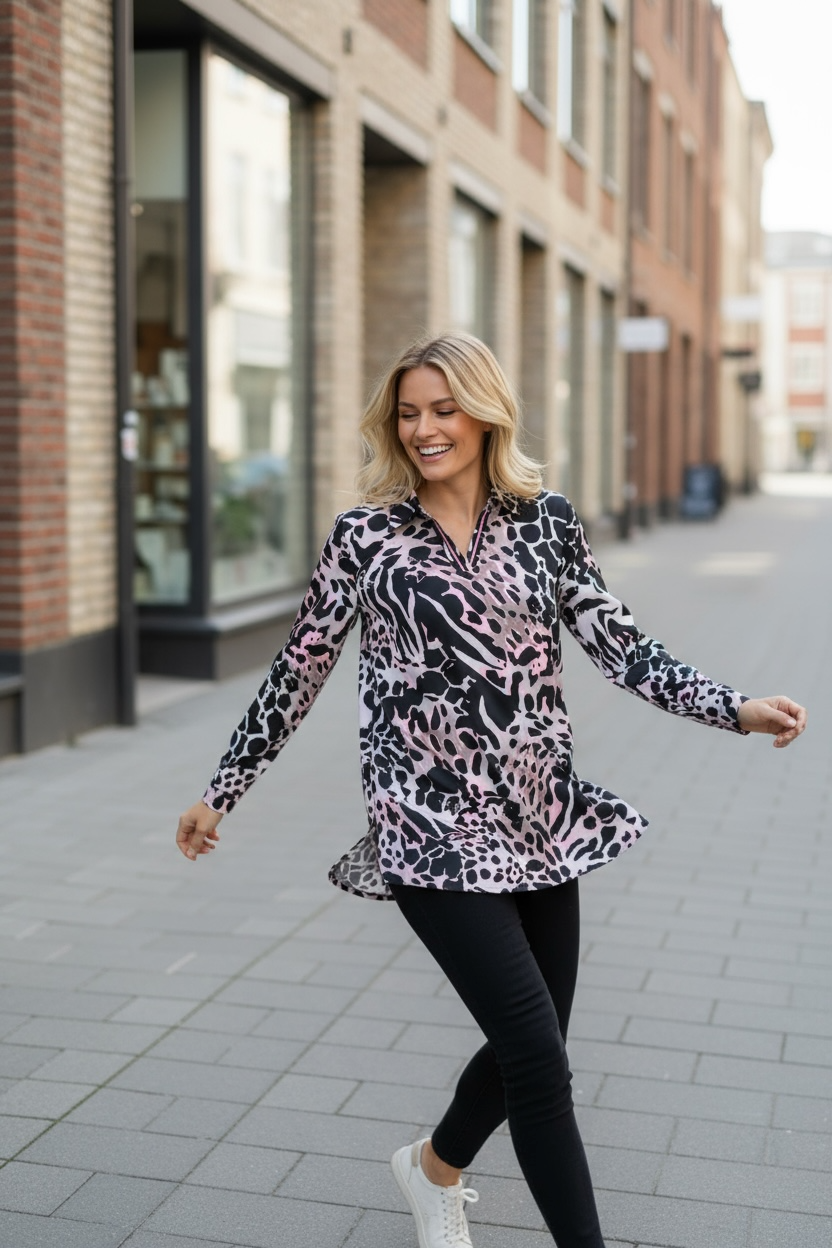 Damen Animal Chic Bluse