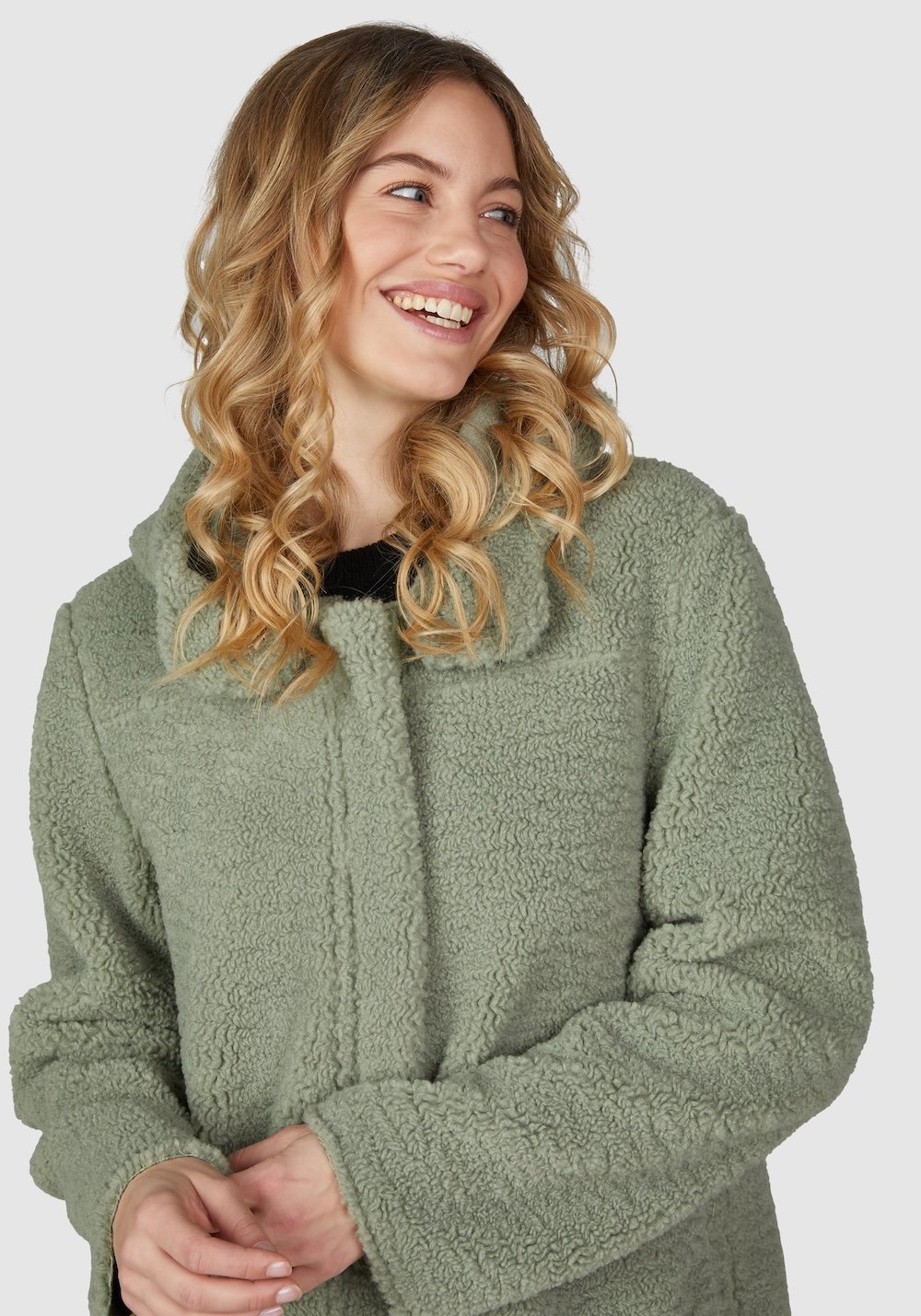 Damen Teddypelz Wendemantel