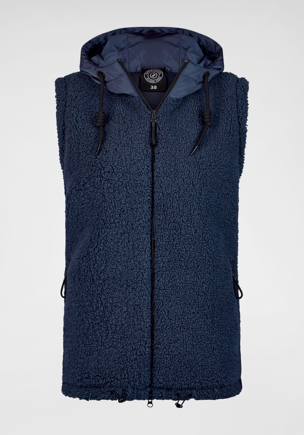 Dame Teddypelzweste mit Kapuze